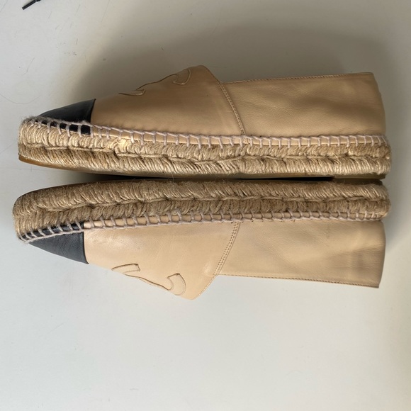 Chanel Full Set CC espadrilles lamb leather nude 40 - Picture 10 of 16